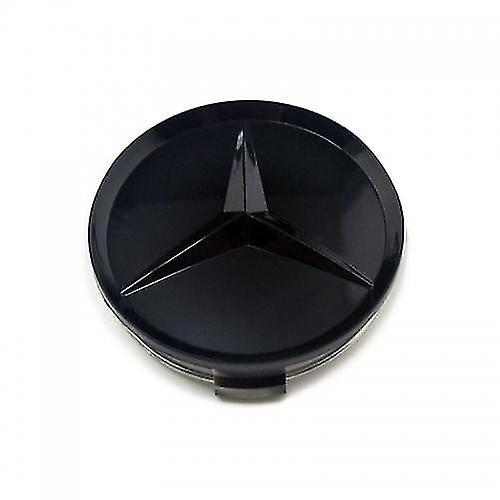 Sega Mercedes gloss black center hub alloy wheel cap 75mm 1 pcs