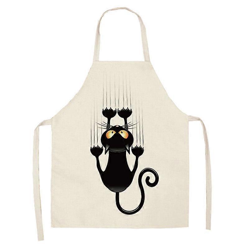 Yonghong Cute Cat Printed Kitchen Cooking Baking Aprons 47-38cm Sleeveless Love Heart for Women Man Home Delantal Cocina Pinafore CJWQ46-5 38x47cm ...