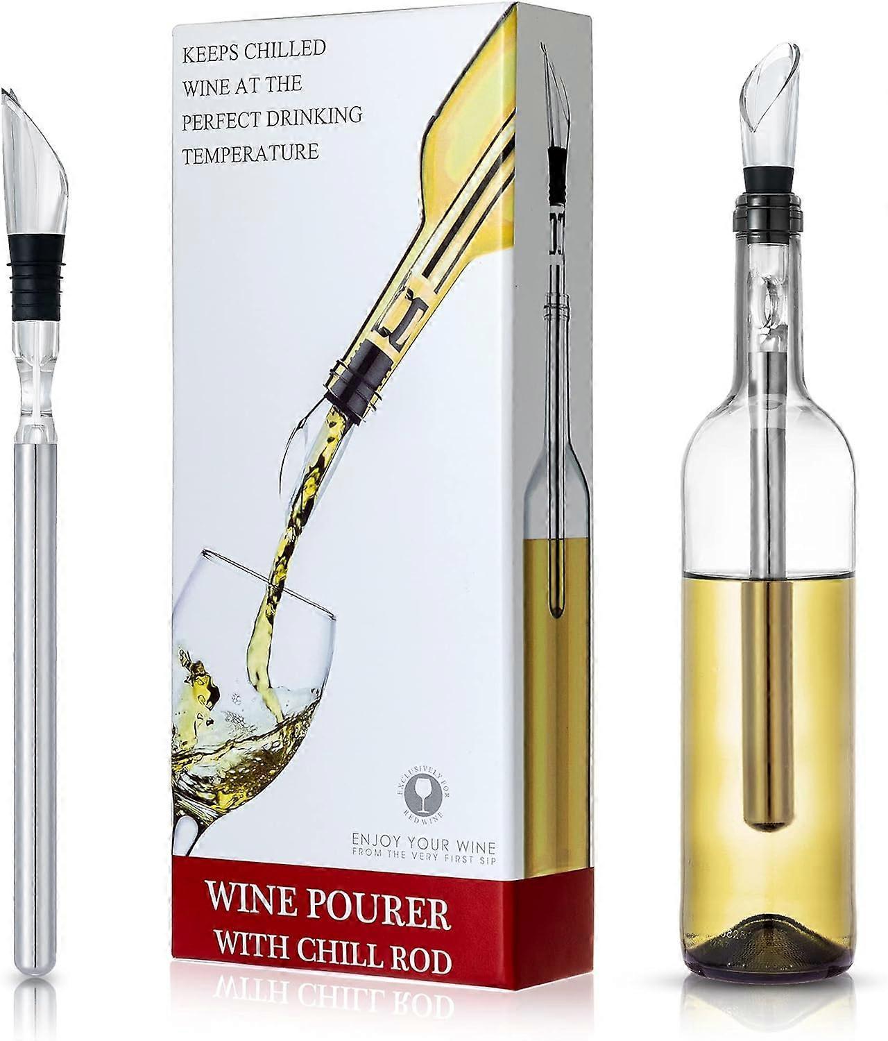 Eelhoe Wine Chiller Stick Stainless Steel Wine Chill Rod 3 In 1 Wine Bottle Cooler Stick Wine Cooling Rod Chilling Stick