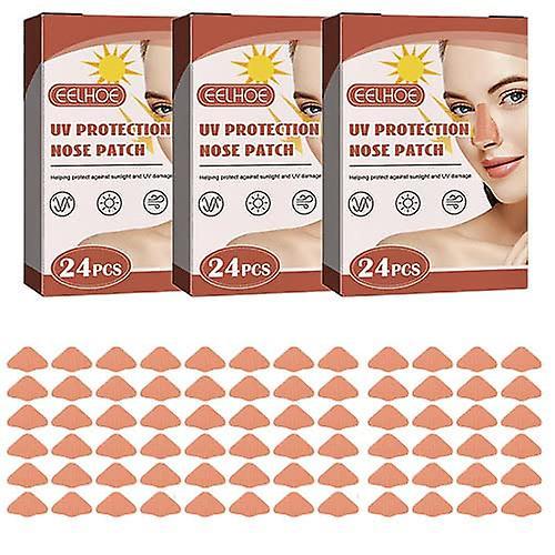 Vonkayi 72 Pcs Nose Sun Protection Stickers, Nose Protection Stickers, Nose Protection for Sun Protection, UV Protection Nose Patch