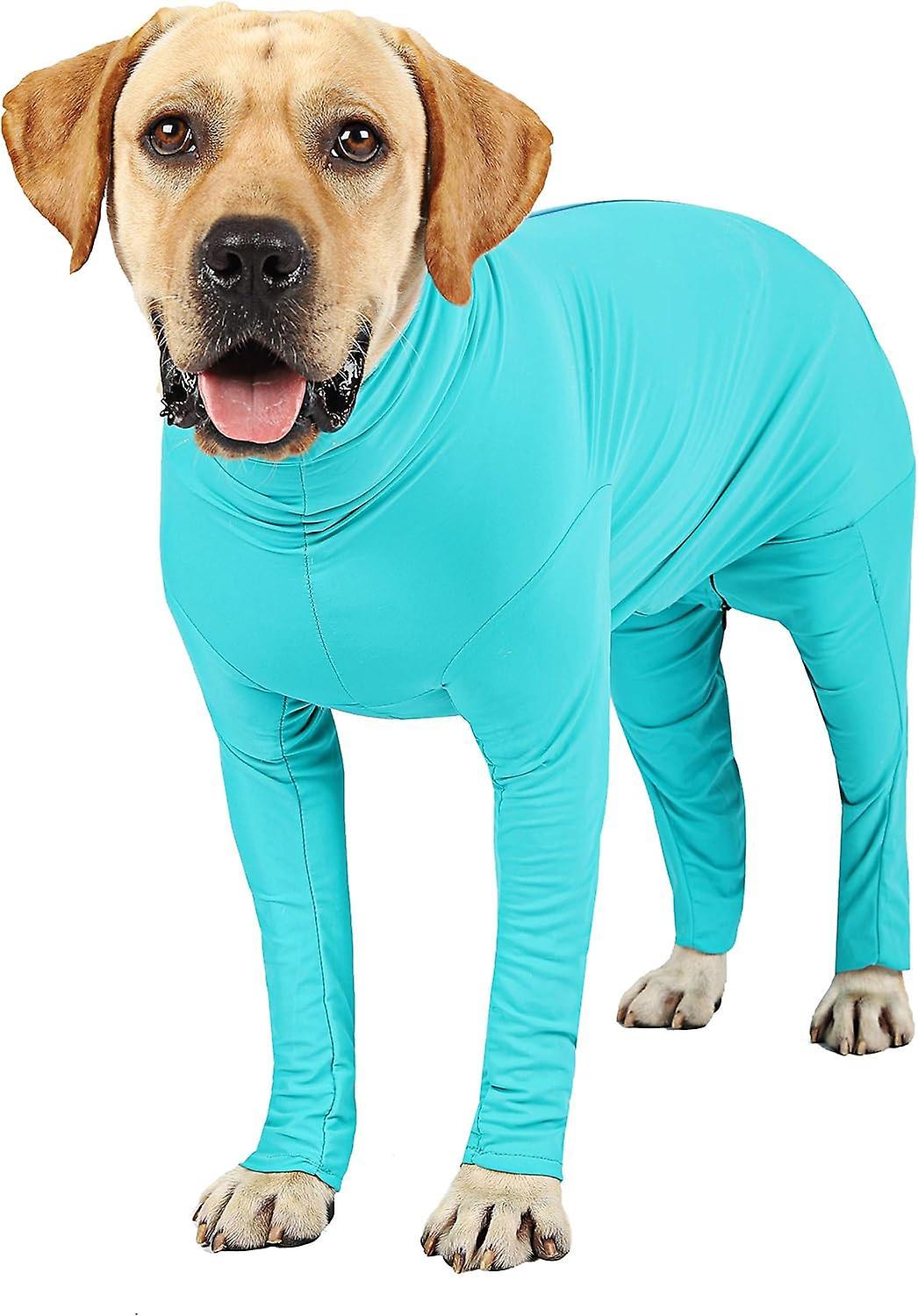 Baiccf Dog Onesie After Surgery Pet Surgical Recovery Suit Anti Shedding Bodysuit For Female Male Dog Long Sleeve Claming Pajamas With Legs Blue/xl