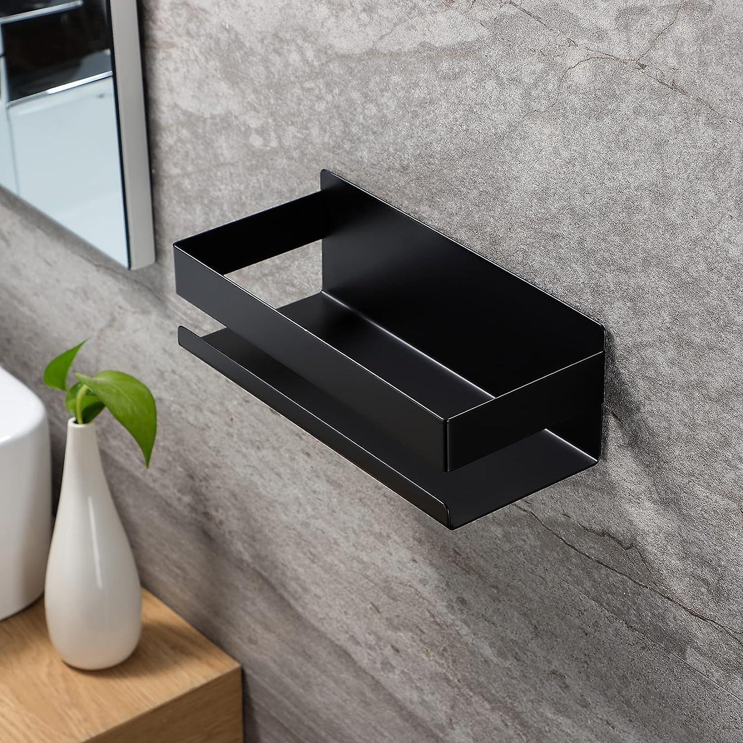 Taiyuan No Drilling Shower Shelf, Self Adhesive Bathroom Shelf SUS304 Stainless Steel(Black)