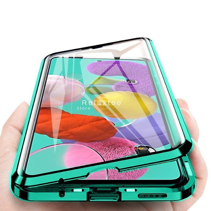 Stuff Certified ® Stuff Certified® Samsung Galaxy S9 Magnetic 360 ° Case with Tempered Glass - Full Body Cover Case + Screen Protector Green