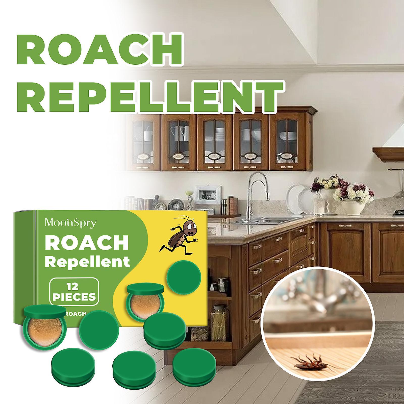 Frusde Roach Bait Stations, Natural Cockroach Repellent, Roach Traps Indoor/Outdoor Use, Roach Killer Indoor Infestation, Roach Repellent