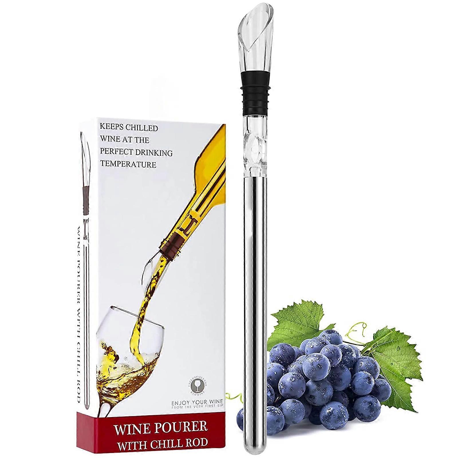 Eelhoe 3-in-1 Stainless Steel Wine Chiller with Wine Aerator and Wine Pourer, Wine Chiller Stick Wine Chiller Rod Fits in all Standard-sized Bottle...