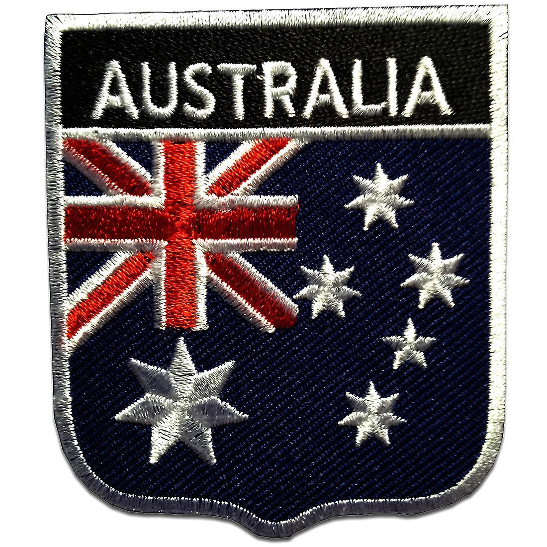 Catch the Patch Patch / Iron-on Patch - Australia Flag Flag - Blue - 6.5cm x 7.5cm - Patches