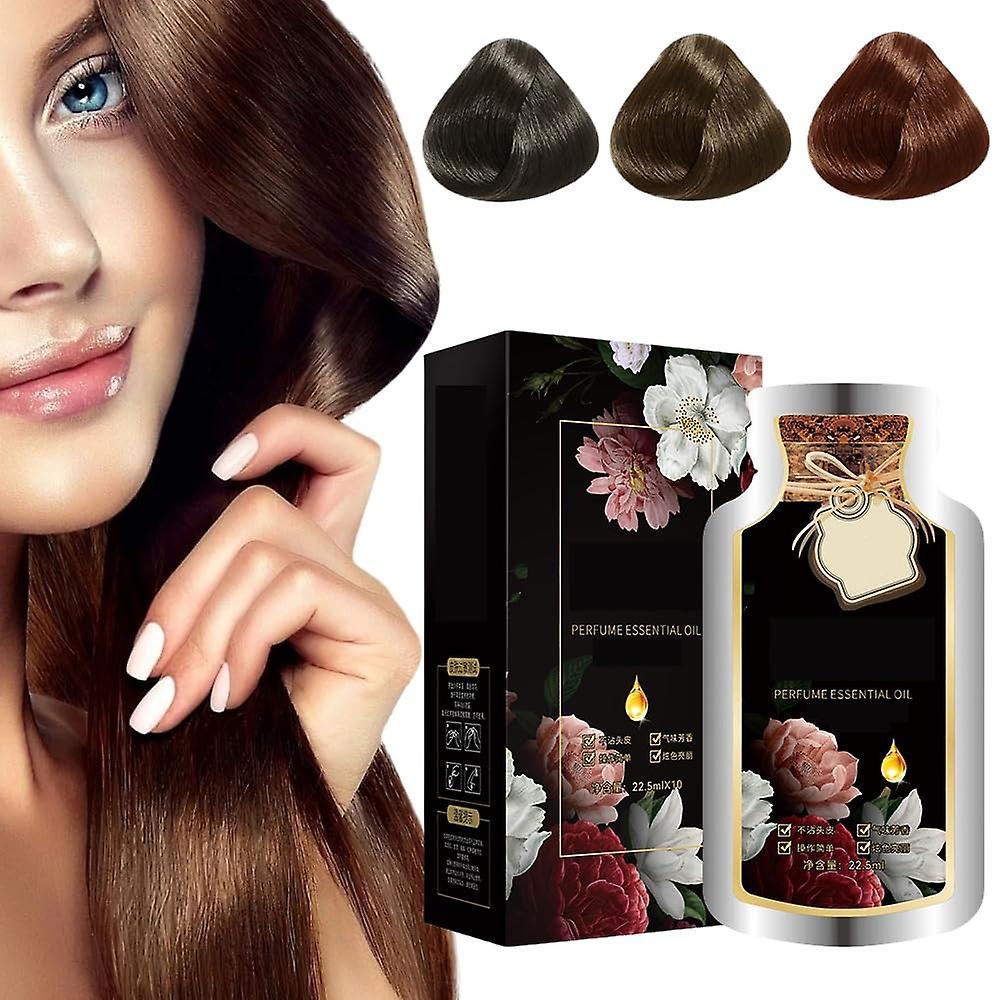 Frusde Bubble Plant Hair Dye, Natural Plant Hair Dye, Botanical Bubble Hair Dye Pure Plant Extract For Cover Grey Hair Color Bubble Dye Chestnut Brown