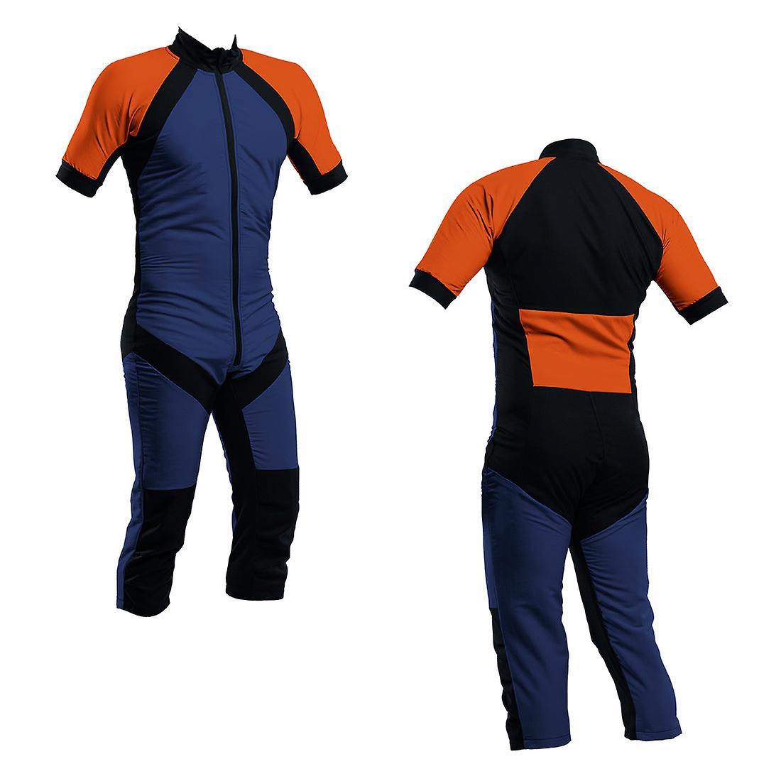 SkyexSuits Skydiving summer suit navy-orange s2-03 Purple and orange Xl / men