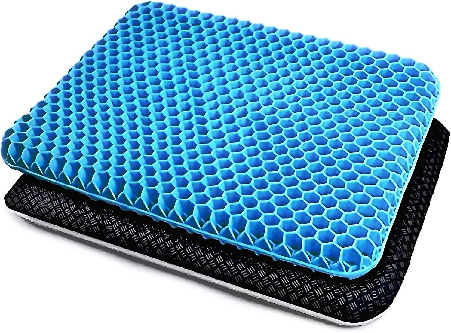 Gel Seat Cushion Double thickness Honeycomb design, Orthopaedic Cushion for Sciatica Tailbone Coccyx pain relief and Support - SNNGV