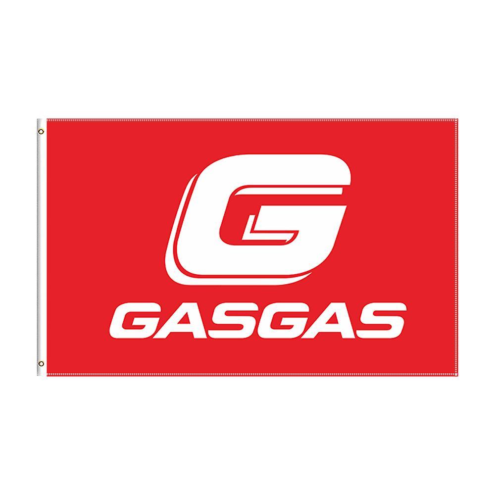 Bicaco 3x5 Ft Gasgas Flag Polyester Printed Motorcycles Racing Banner For Decor 60 x 90cm B-1624