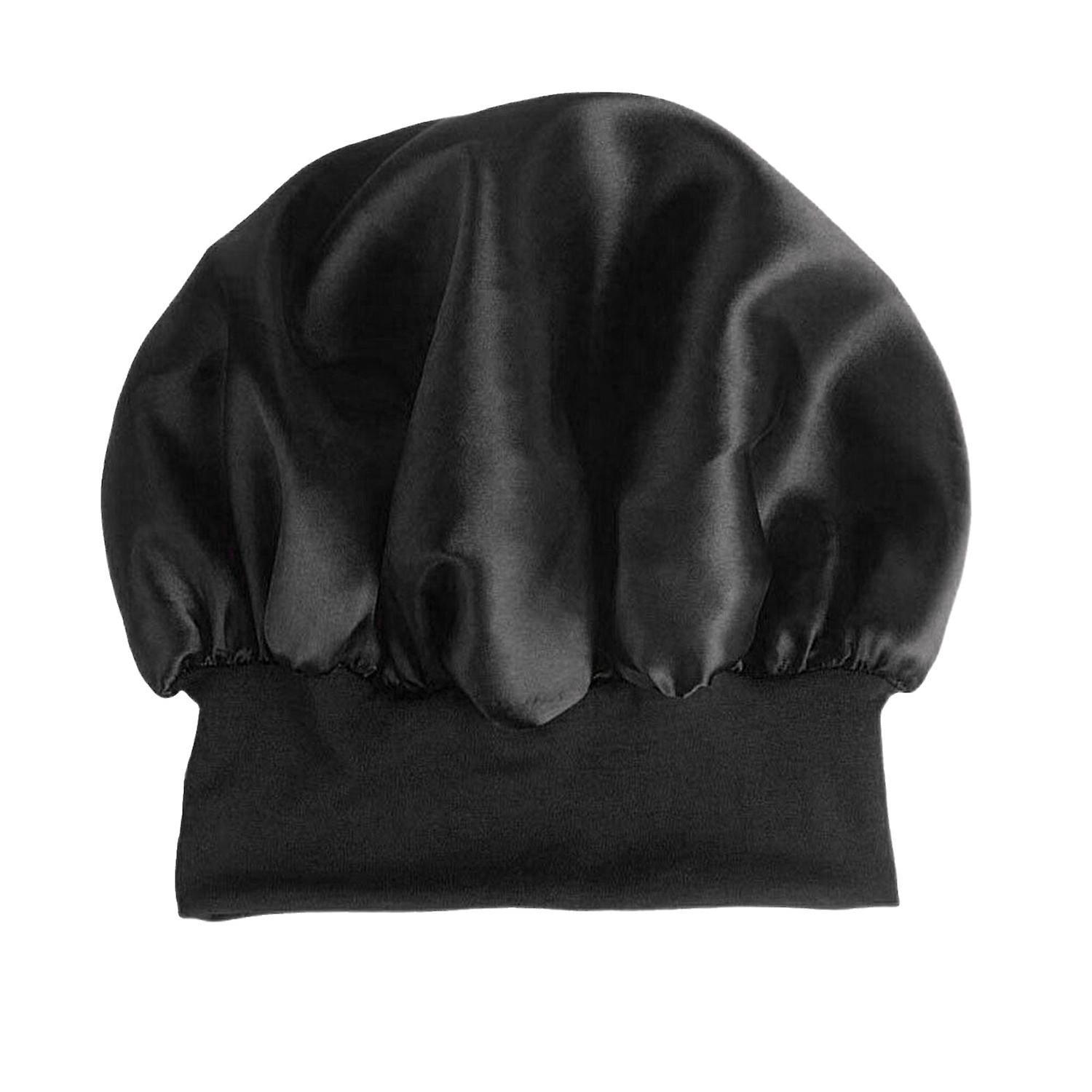 Northix Sleeping cap, Satin - Black