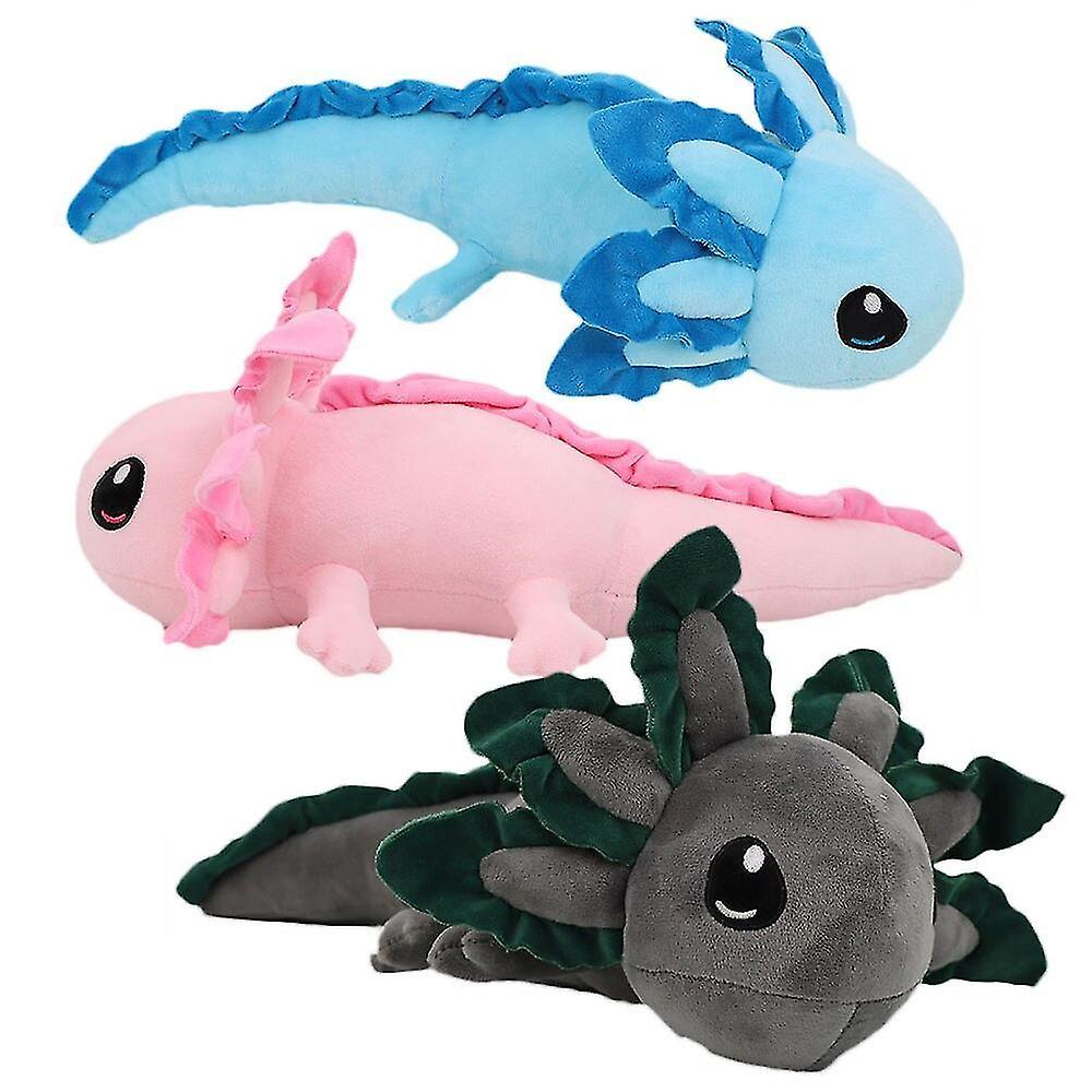 AFFINEST 44/75cm Axolotl Plush Toy Soft Stuffed Doll Cartoon Figure Toys Kids Adults Plushie Gamer Gift Home Dcor Black