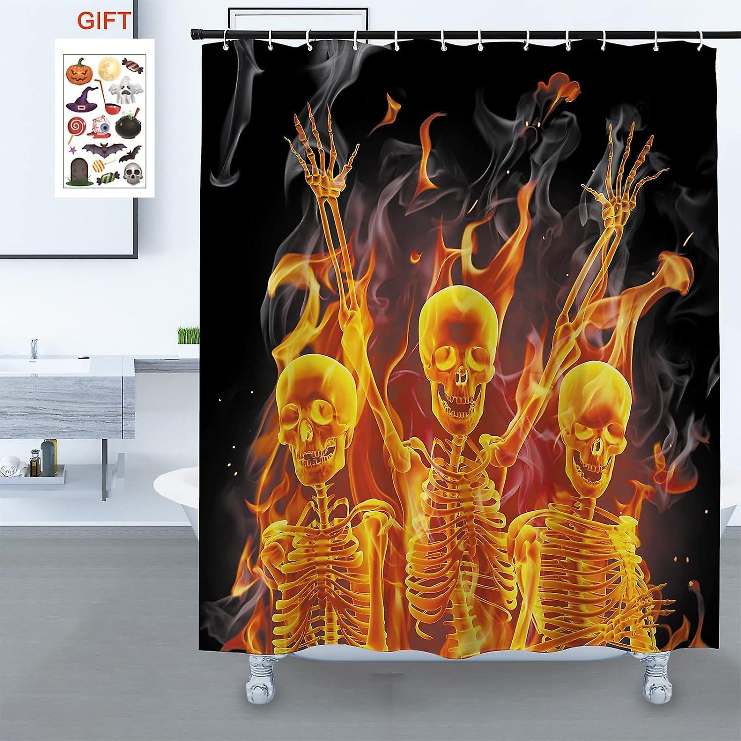 Kensty Shower Curtain, Horror Movie Shower Curtain, Black Fabric Hd Print, 71*71 Inch Polyester Material