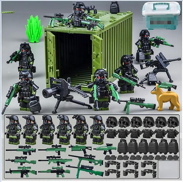 YM Studio New version Military Building Blocks Hummer Carriage Special Police Minions Police Soldiers Boys and Children's Puzzle Assembly Toys