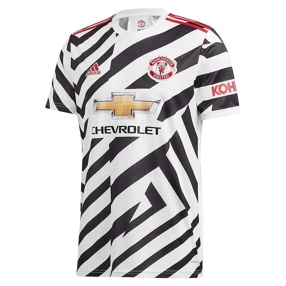 2020-2021 Man Utd Adidas Third Football Shirt White Large 42-44 inch Chest