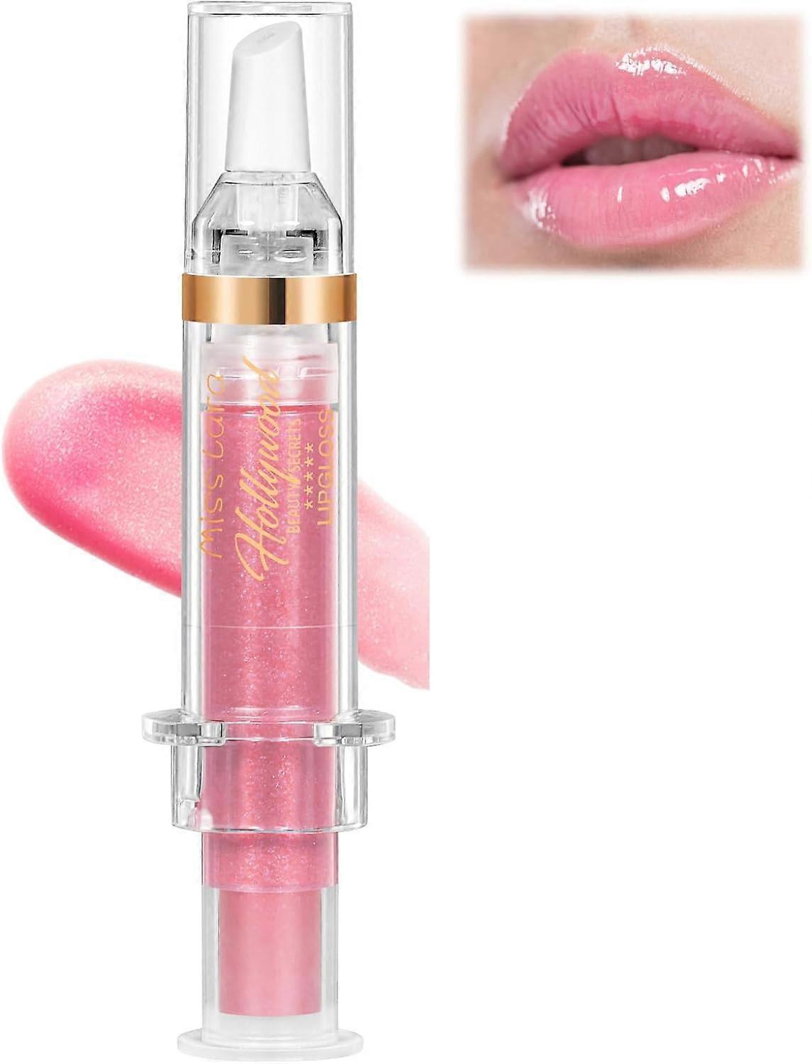 Unbrand Lip Plumper Gloss, Lip Plumping Booster, Plumping Lip Oil with Chili Extract, Hydrating Glossy Finish Fuller Lip Gloss for Women Girls C