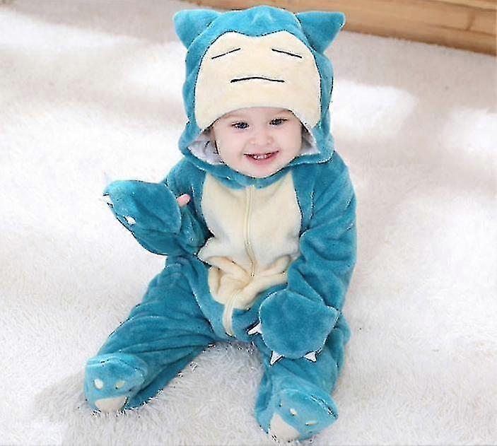 Jorasem Snorlax Baby Romper Soft Warm Kigurumi Onesie Pajama Costume 80 48