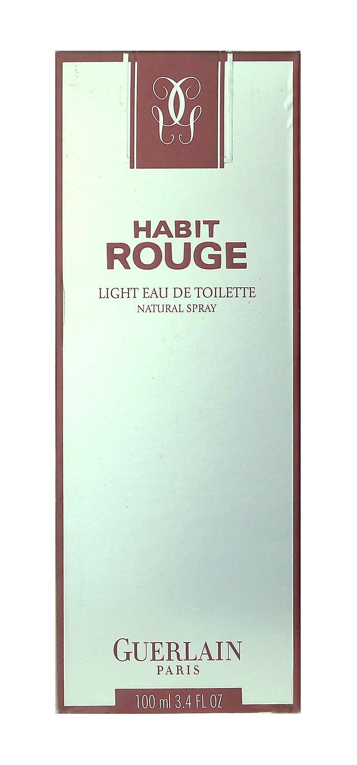 Guerlain Habit Rouge Light Eau De Toilette Spray 3.4Oz/100 ml In Box 3.4 oz