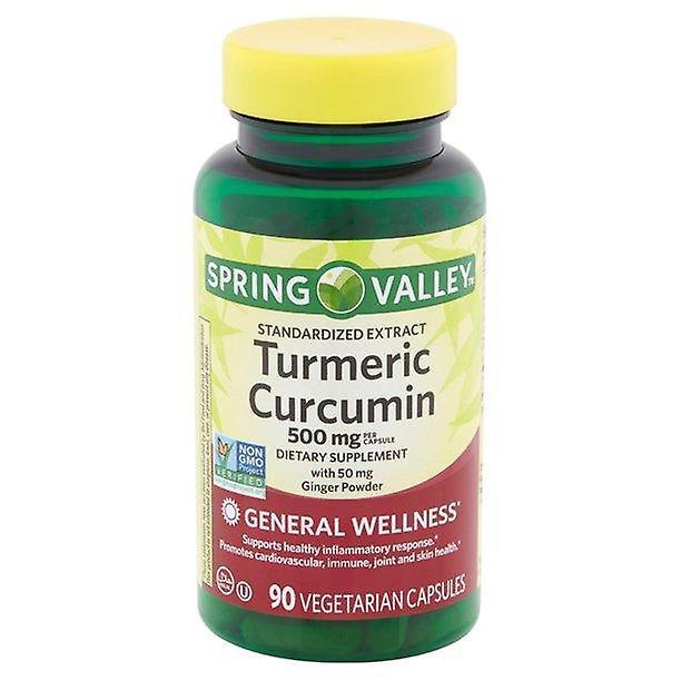 Spring Valley Turmeric Curcumin Vegetarian Capsules, 500 Mg, 90 Count