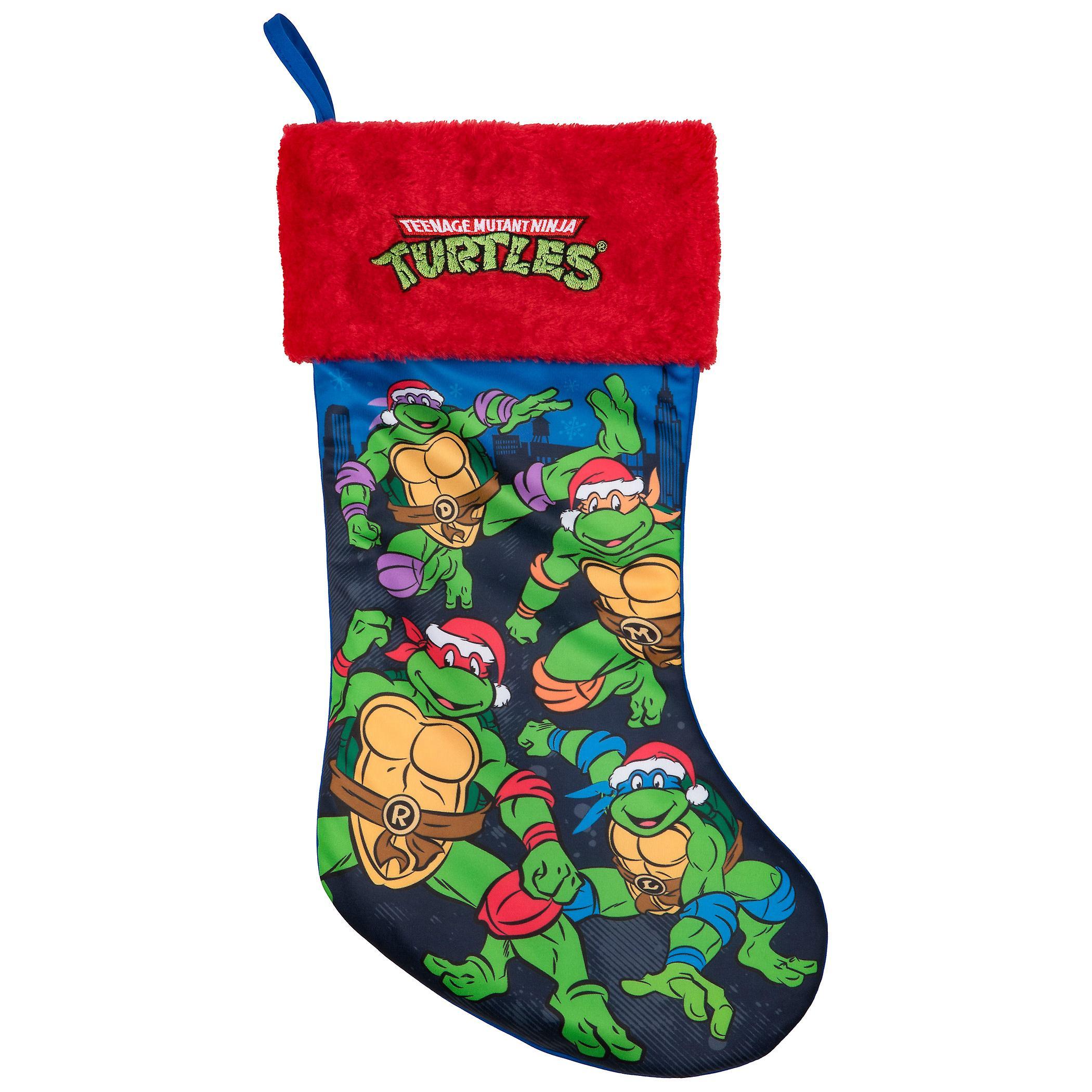 Cartoons Teenage Mutant Ninja Turtles Group Huddle Stocking Multi-Color