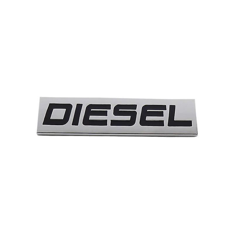 Car Badge 3D Premium Diesel Edition car Hood Fender trunk Bonnet Decal Emblem Badge Sticker for Honda Seat Opel Peugeot Mazda KIA Nissan chrome-black