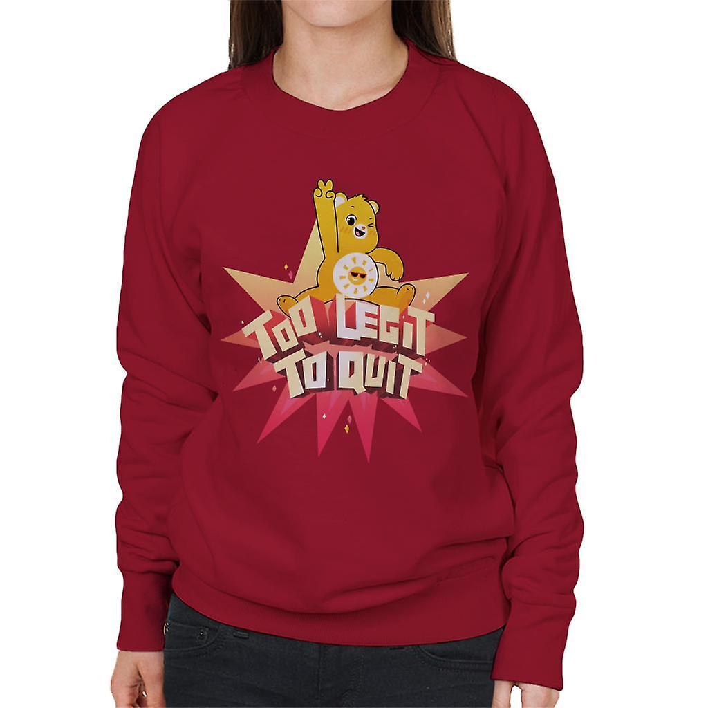 Care Bears Unlock The Magic Too Legit To Quit Women's Sweatshirt Cherry Red XX-Large