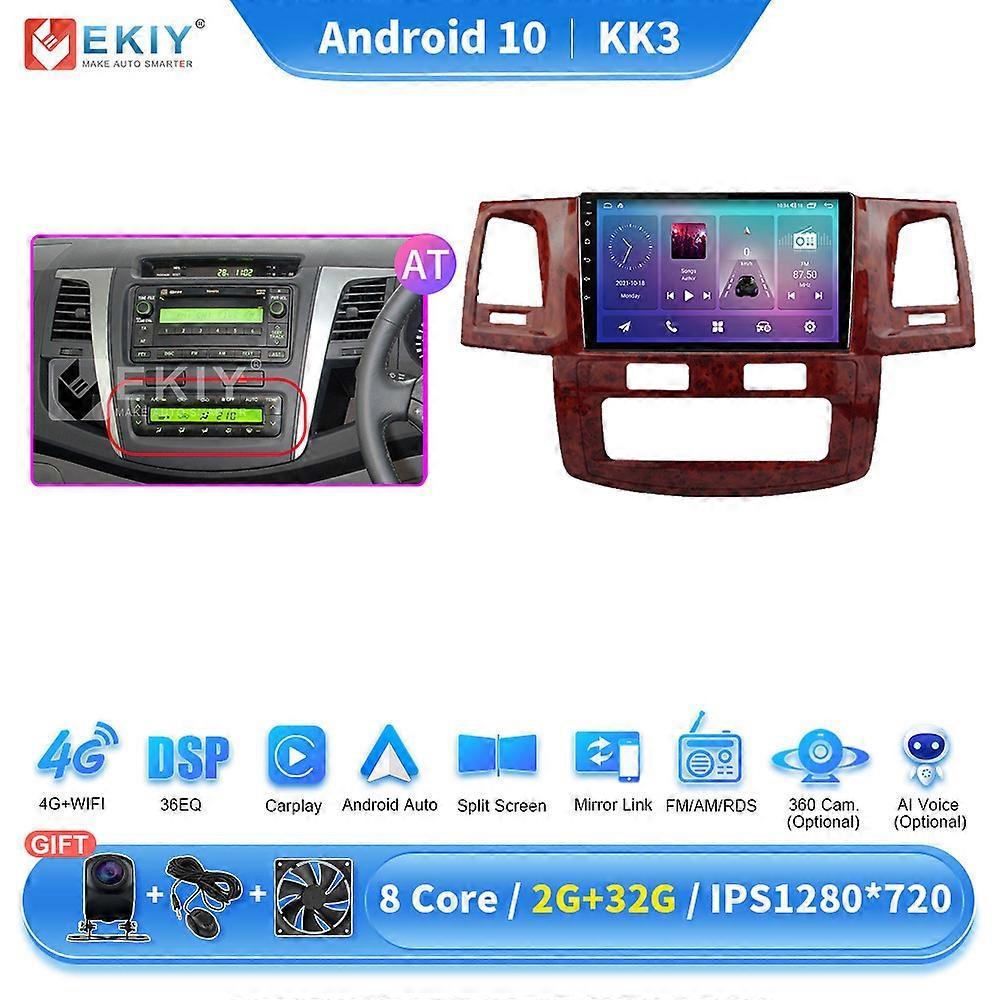 Redkid Car Radio For Toyota Fortuner Hilux Revo Vigo 2007-2015 Multimedia Video Player Carplay Navigation GPS Android 10 2din KK3 2G 32G AT