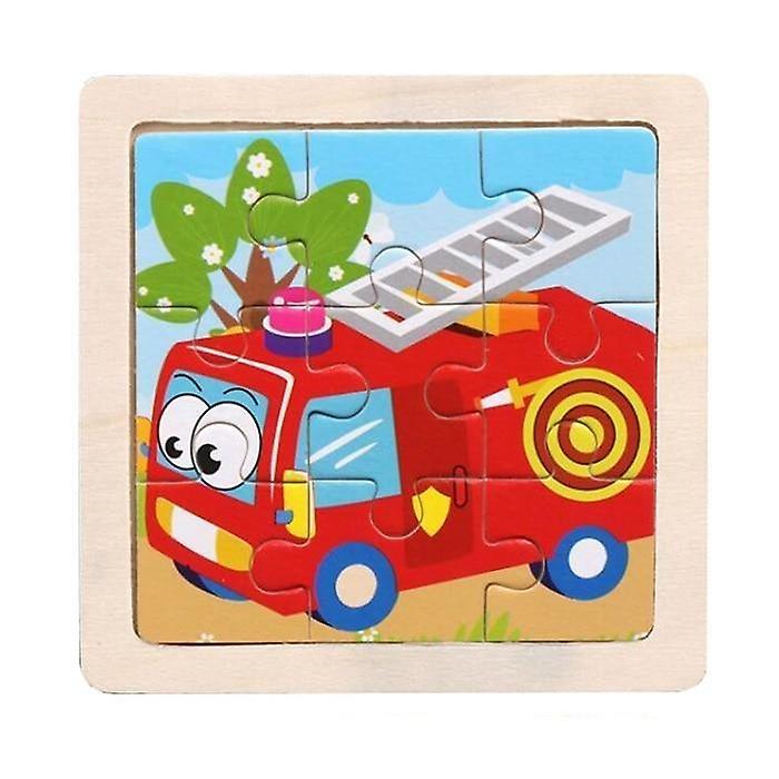 Slowmoose Style Educational Wooden Puzzle - Animal Vehicle Toy DK-13