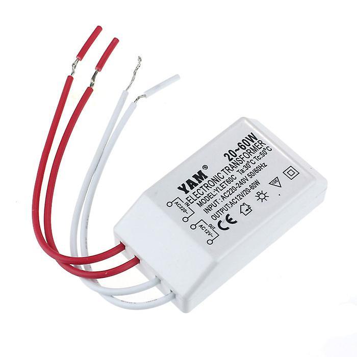 Flye Ac 220v To 12v 20-60w Halogen Light Led Driver Power Supply Transformer White