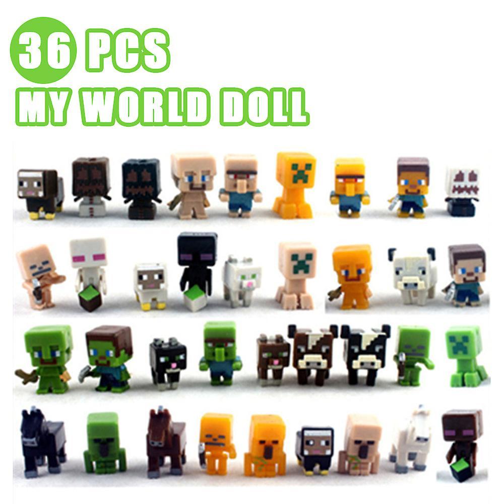 Varychmoo 36pcs Minecraft Minifigure Set Mini Building Block Action Figures Toy Gift