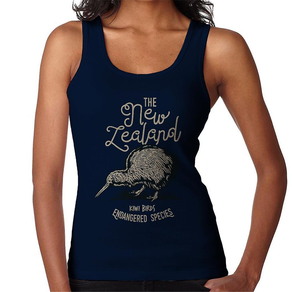 Coto7 New Zealand Kiwi Birds Women's Vest Navy Blue Small