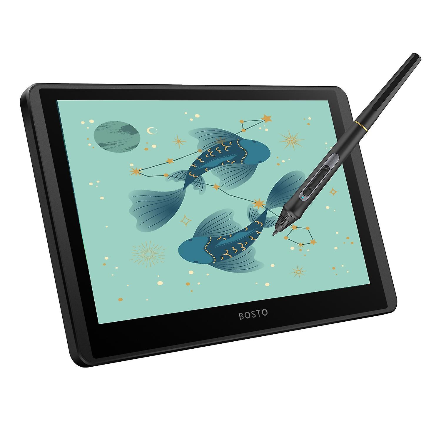 BOSTO 12HD-A H-IPS LCD Graphics Drawing Tablet Monitor 11.6 Inch Size 1366x768 Display 8192 Pressure