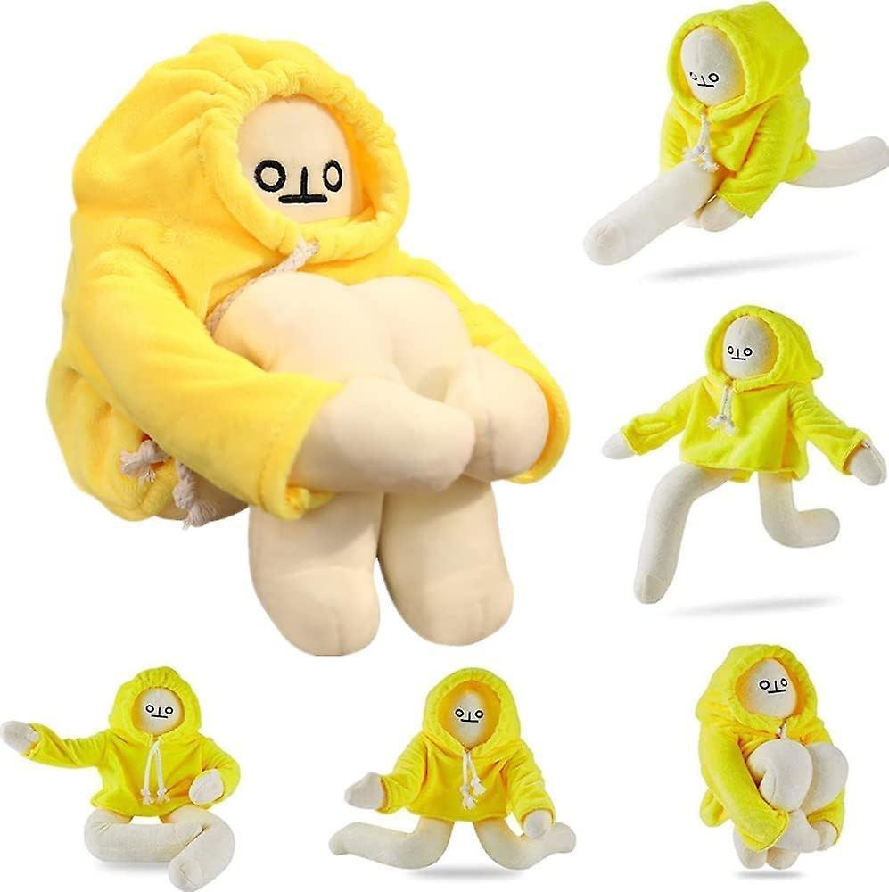 Heyone Plush Banana Man Toy, 16inch Weird Banana Man Doll With Magnet, Funny Poseable Decompression Toy Stuffed Animals Doll Gifts (yellow)