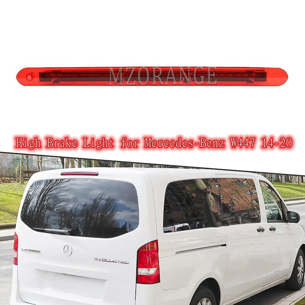 Visgaler High Stop Brake Light For Mercedes-benz W447  V-klasse /vito Kasten / Vito Mixto / Vito Tourer 2014-2020 Red Warning Cover