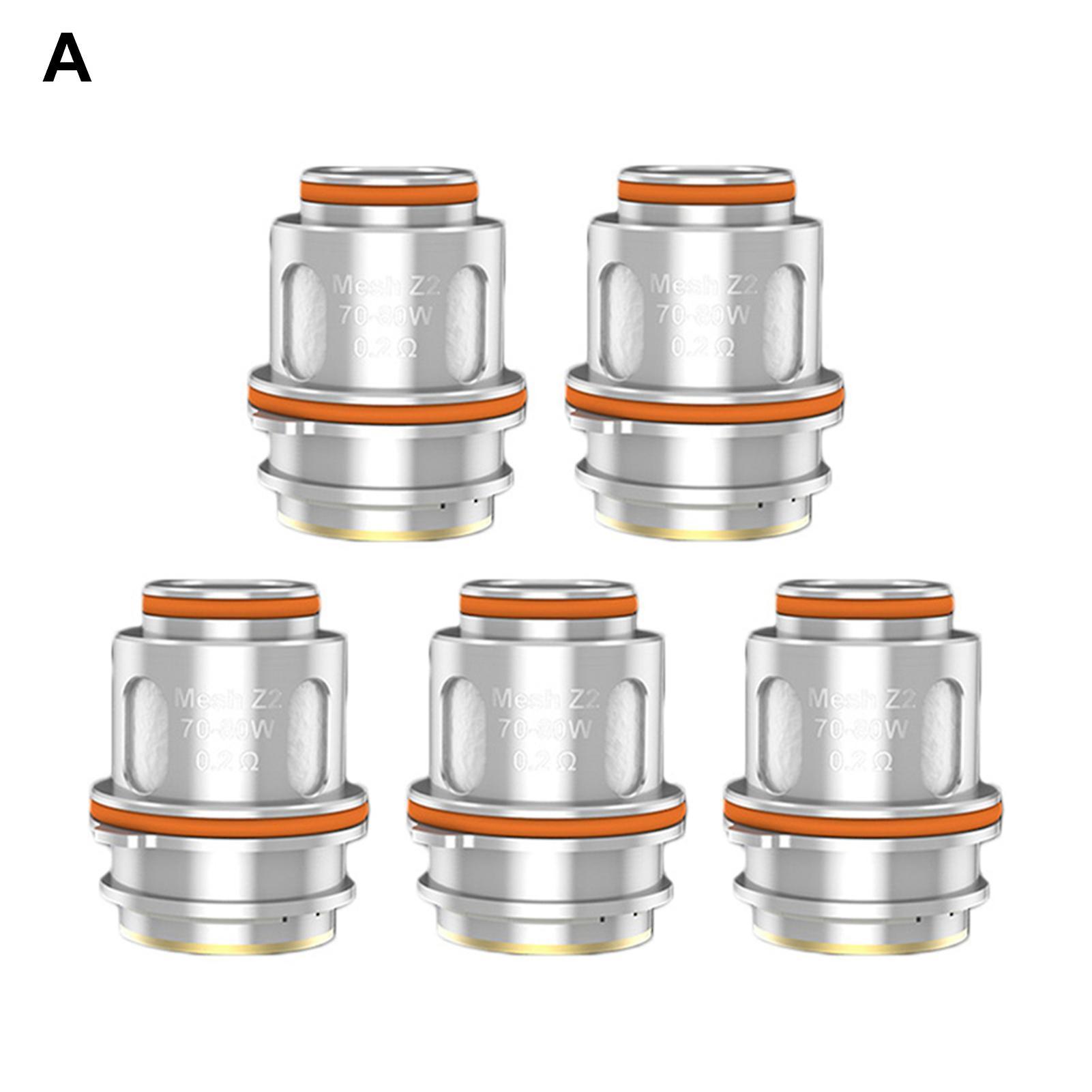 Fiauli 5 Pcs Atomizer Coil Head Reliable Direct Replacement Metal 0.2/0.4 Ohm Quick Slide Coil Design Part for Zeus Tank A