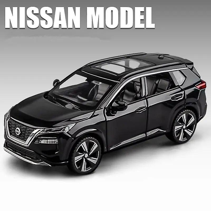 Ninesun 1:32 Nissan X-TRAIL SUV Alloy Car Model Diecast Metal Off-road Vehicles Car Model Sound and Light Simulation Childrens Toy Gifts Black