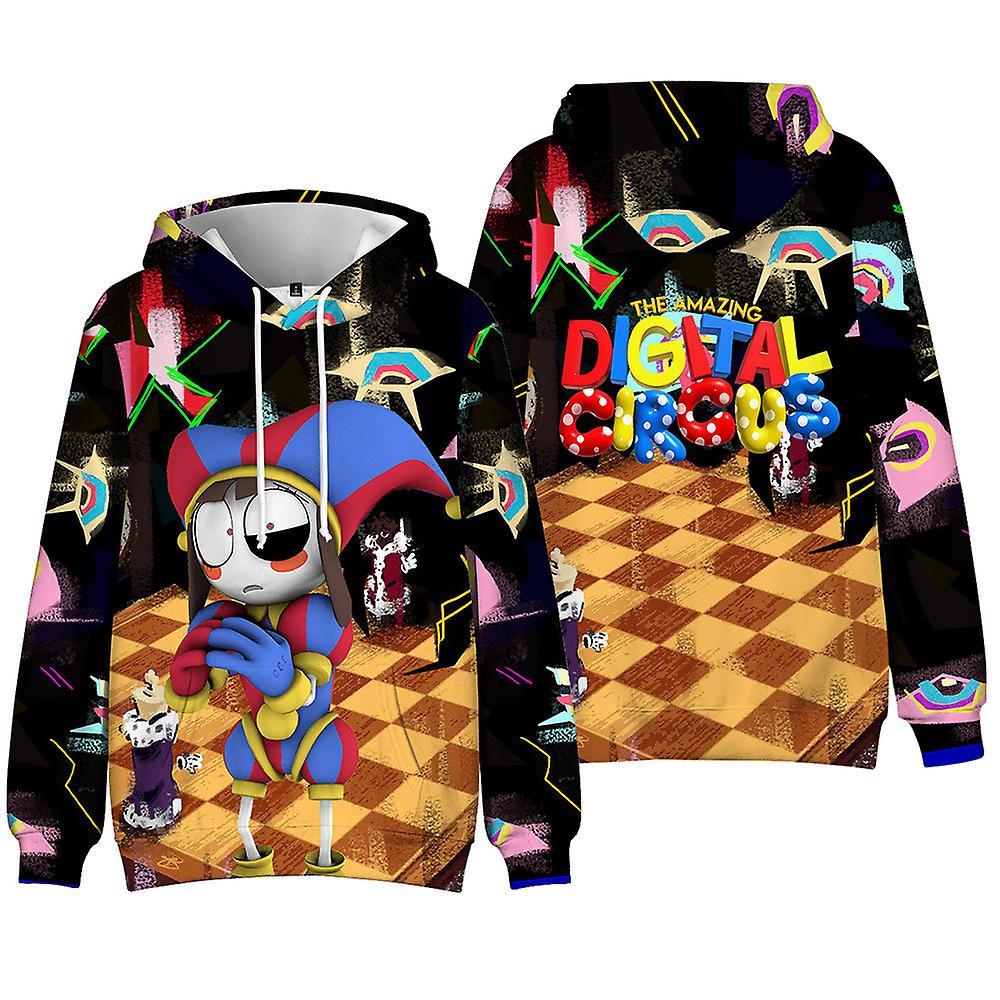 Besser The Amazing Digital Circus Kids Boys Girls Hooded Hoodie Sweatshirt Pullover Tops N 13-14 Years