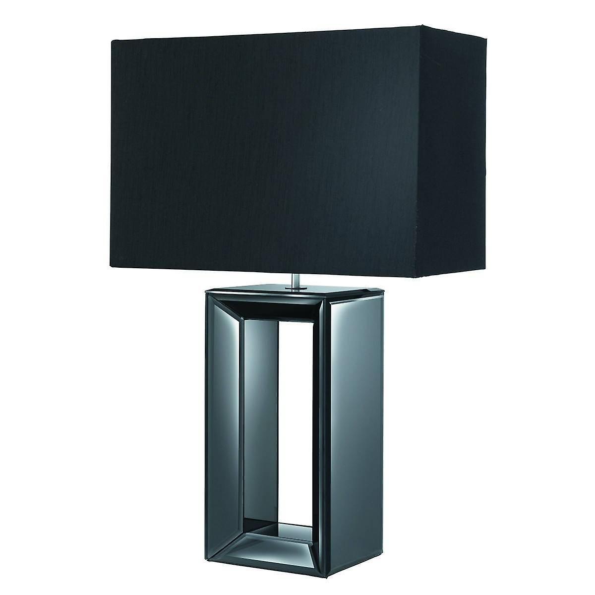 Searchlight Lighting Table Lamp Black Mirror with Shade, E27