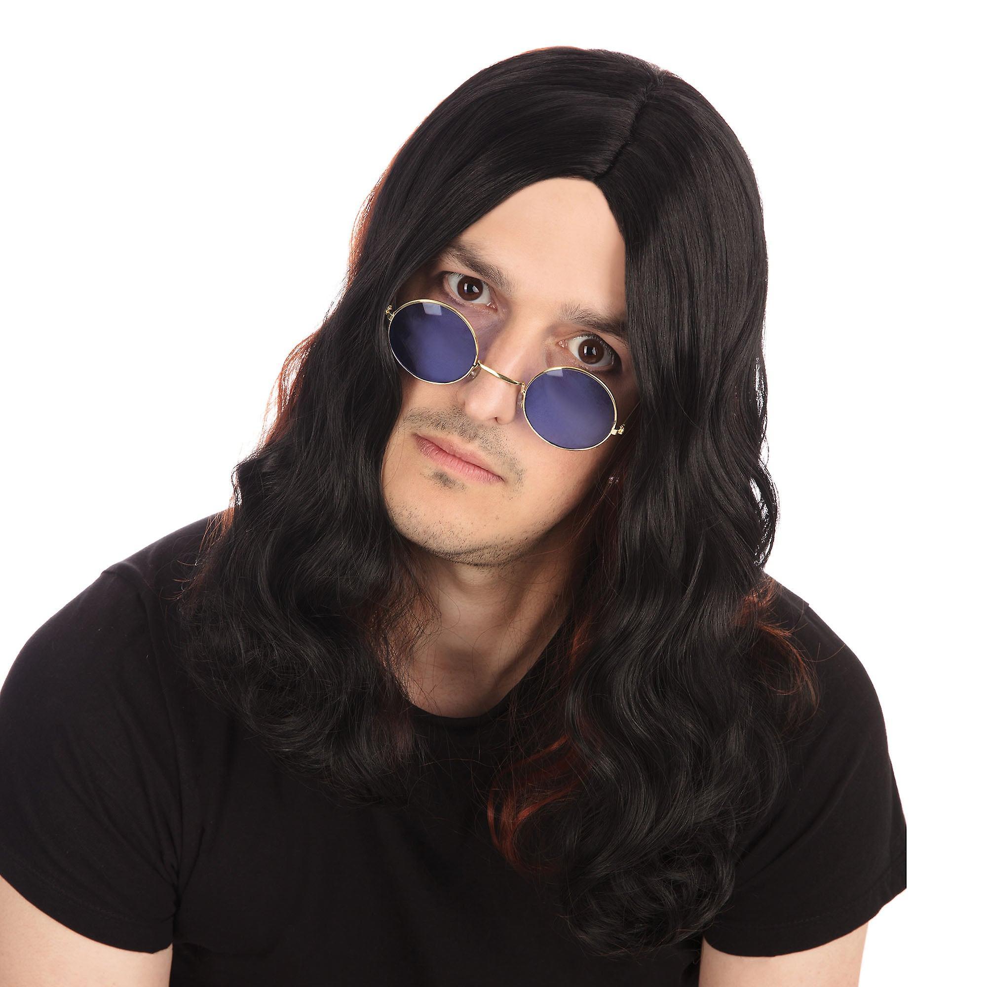 Bristol Novelty Mens Ozzy Osbourne Wig Wigs Male Halloween Costume Bw481 black