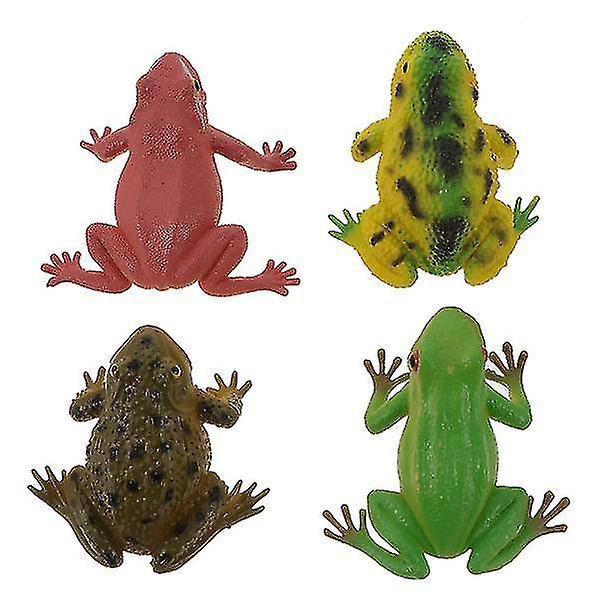 Yuheng 4 Pcs Simulation Frogs Lifelike Frogs Vivid Artificial Frogs For Home Decoration - Ya