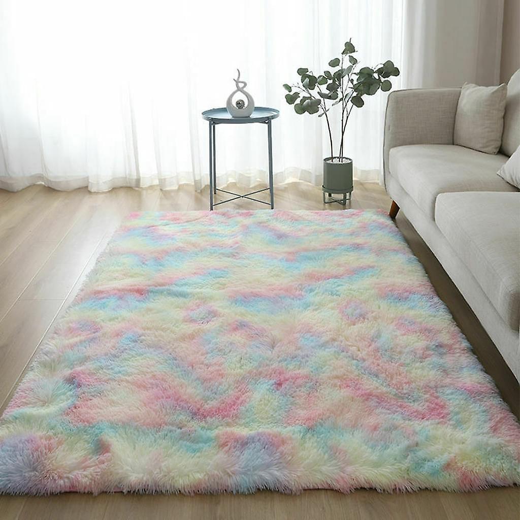 unbrand Rugs Faux Fur Gray Bedside Rug Sofa Mat, Super Soft Carpet For Living Room Bedroom Children'S Room C