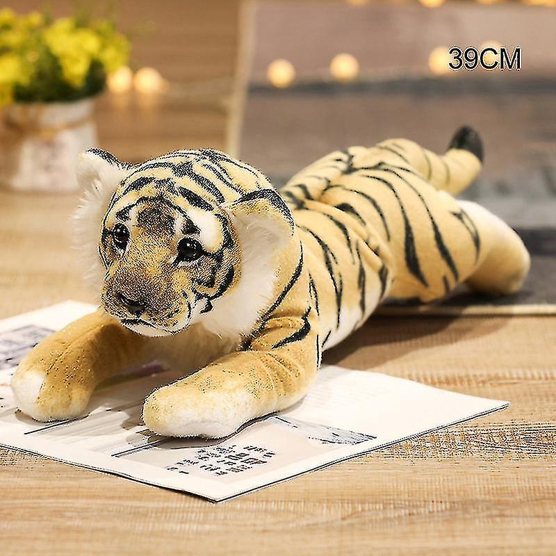 Lohill Simulation Animal Plush Toy Soft Stuffed Doll Adorable Kids Hugging Pillow Birthday Gift For Boys#d652967 39cmTiger