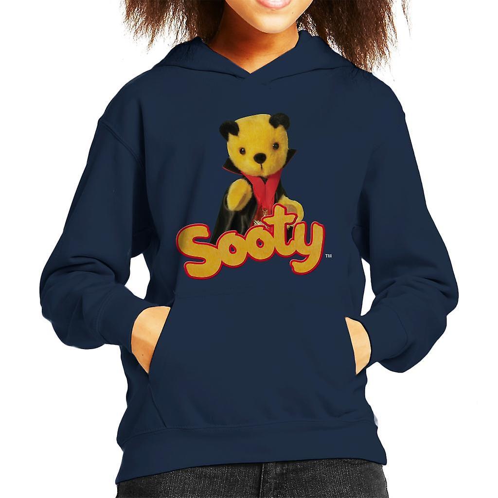 Sooty Halloween Vampire Kid's Hooded Sweatshirt Navy Blue Large (9-11 yrs)