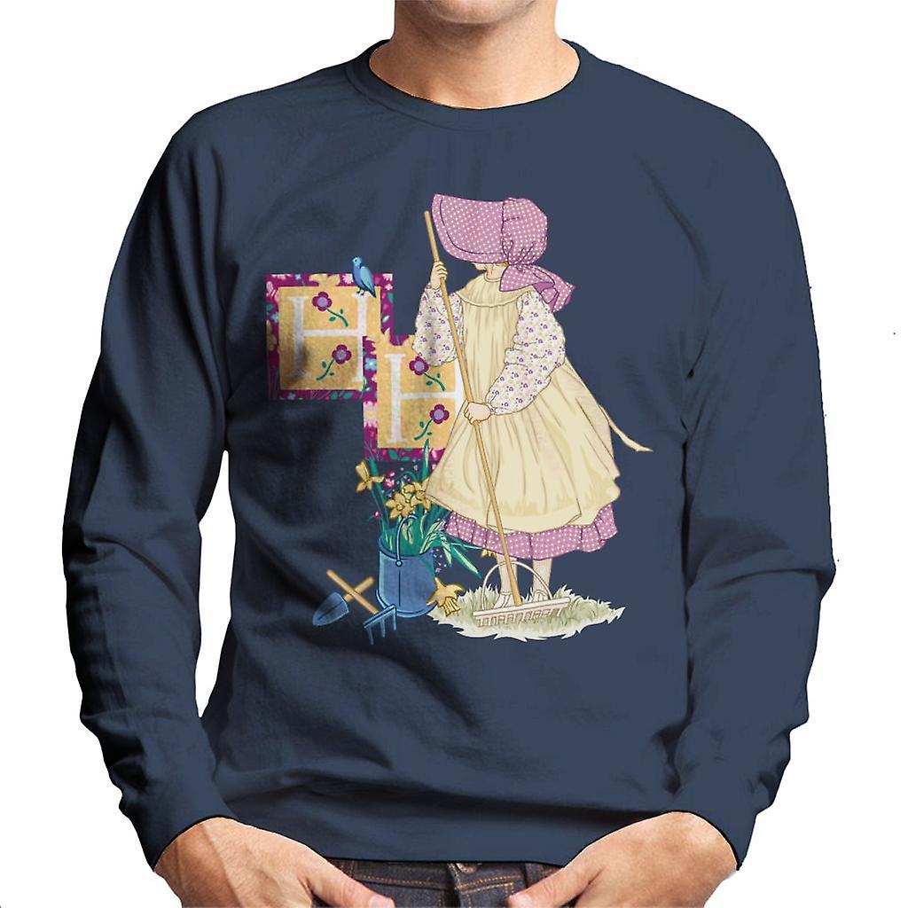 Holly Hobbie Gardening Men's Sweatshirt Navy Blue Small