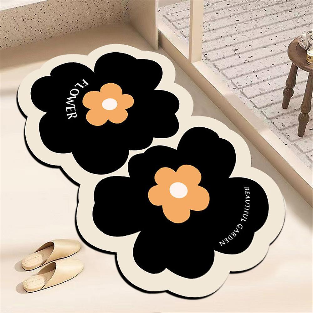 Bathroom Absorbent Floor Mat Diatom Mud Soft Mat Non-Slip Quick Drying Bathroom Foot Mat Bathroom Toilet Door Carpet 1 40 x 60cm