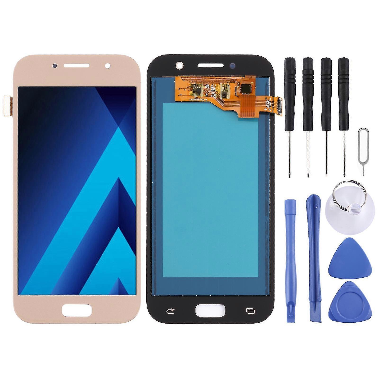 Asiv Tft Lcd Screen For Galaxy A5 (2017), A520f, A520f/ds, A520k, A520l, A520 With Digitizer Full Assembly (tft Material) S(black)  Gold