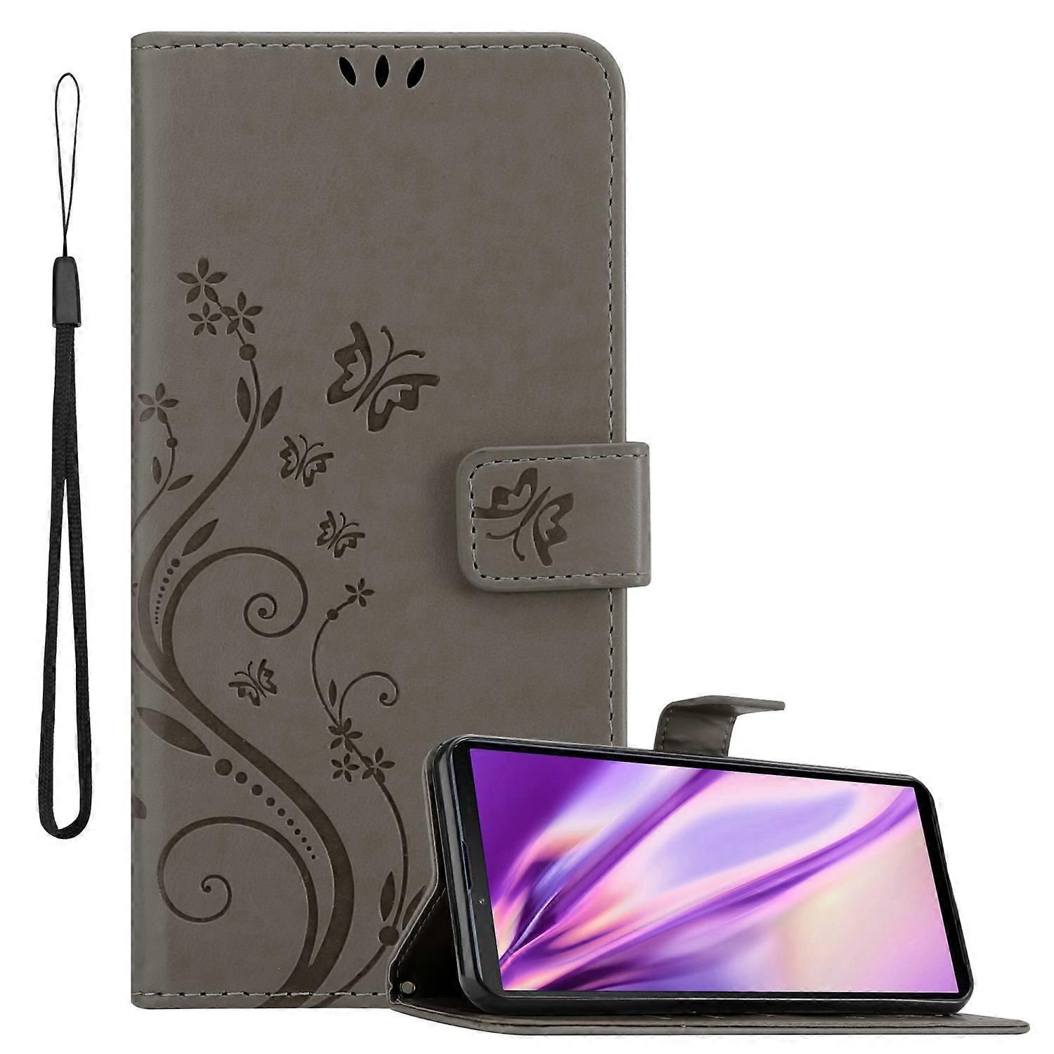 Sony Xperia 10 III Protective Case - with Floral Print and Card Slot FLORAL ROSA