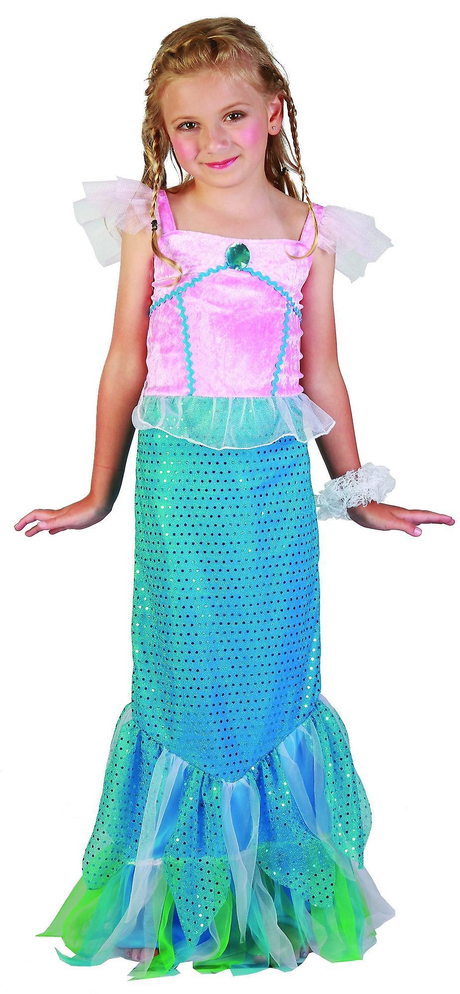 Rubie's Girls' mermaid costume pink/blue/white S 4-6 years (110-120 cm)