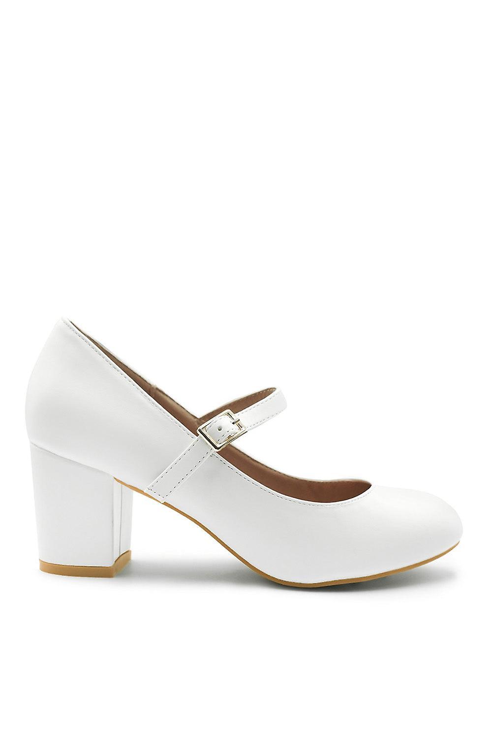 'Araceli' Extra Extra Wide Fit Block Heel Mary Jane Pumps