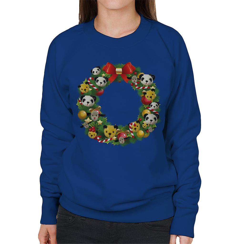 Sooty Christmas Wreath Women's Sweatshirt Royal Blue XX-Large